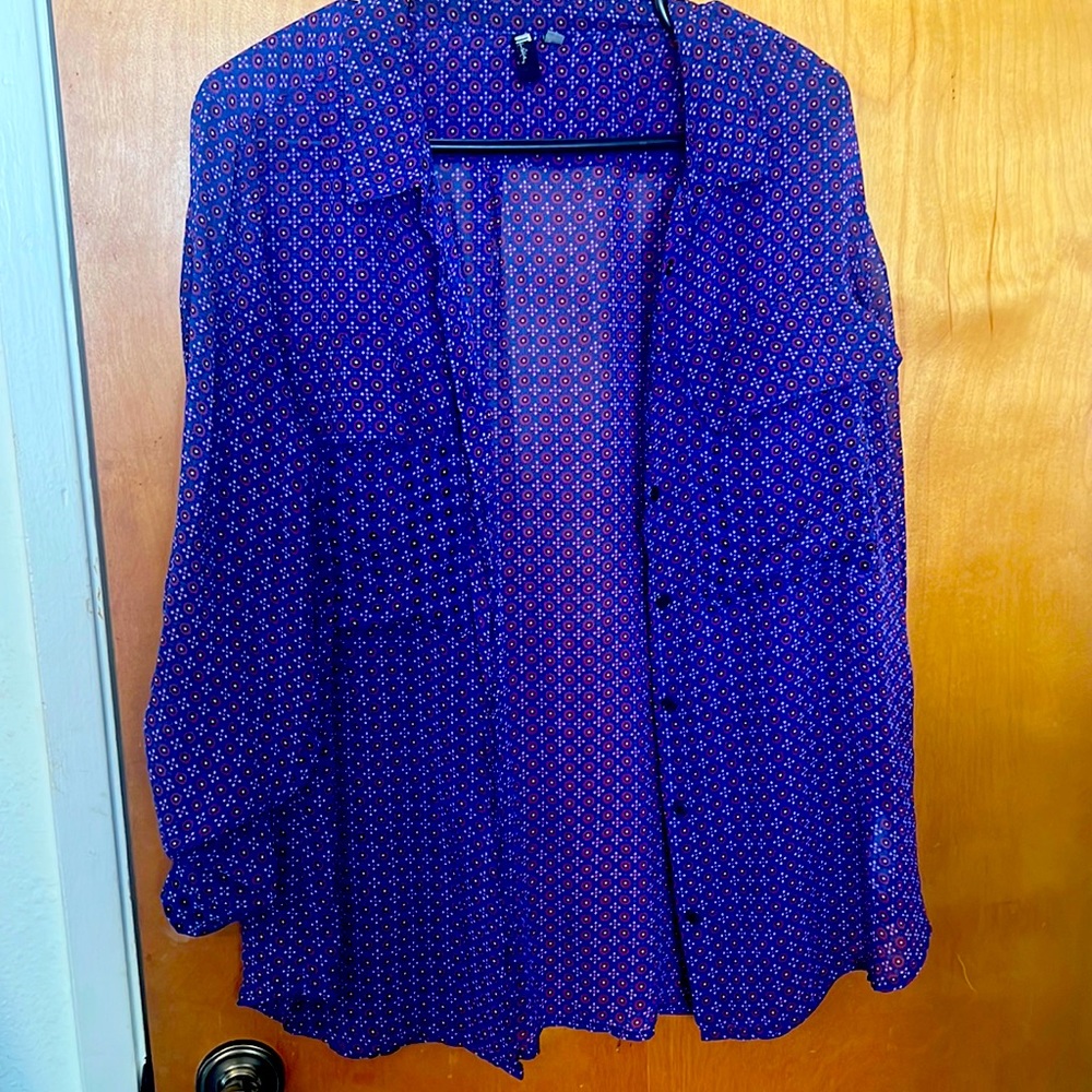 Kut From The Kloth Rolled Sleeve Blouse SZ